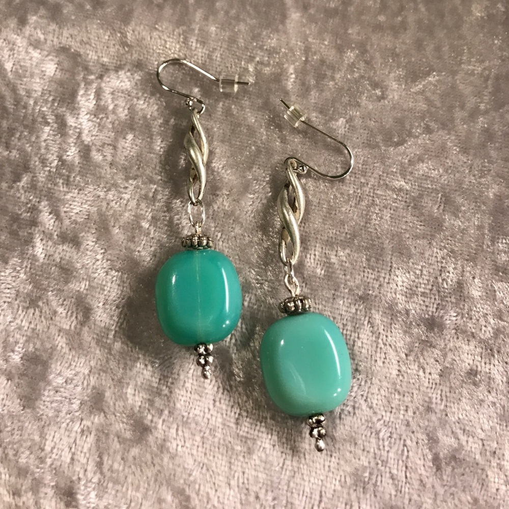 Turquoise and silver earrings