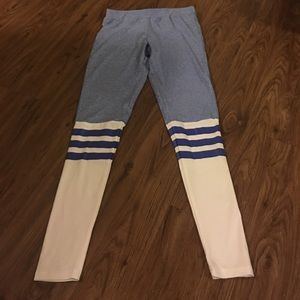 Blue and white sock leggings bombshell leggings