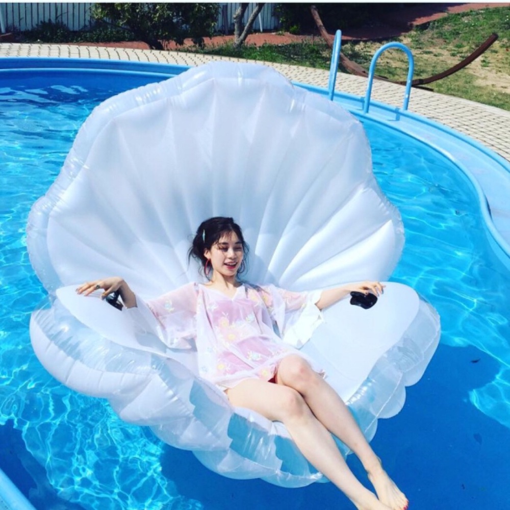 Mermaid Shell Pool Float ♥ brandnew+Auto-air-pump