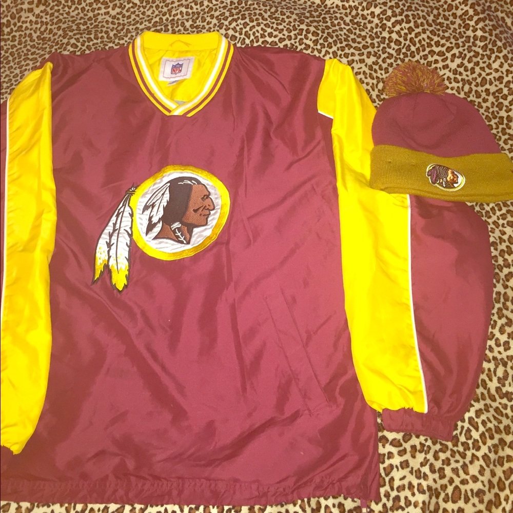 Vintage official NFL WA Redskins windbreaker / Hat