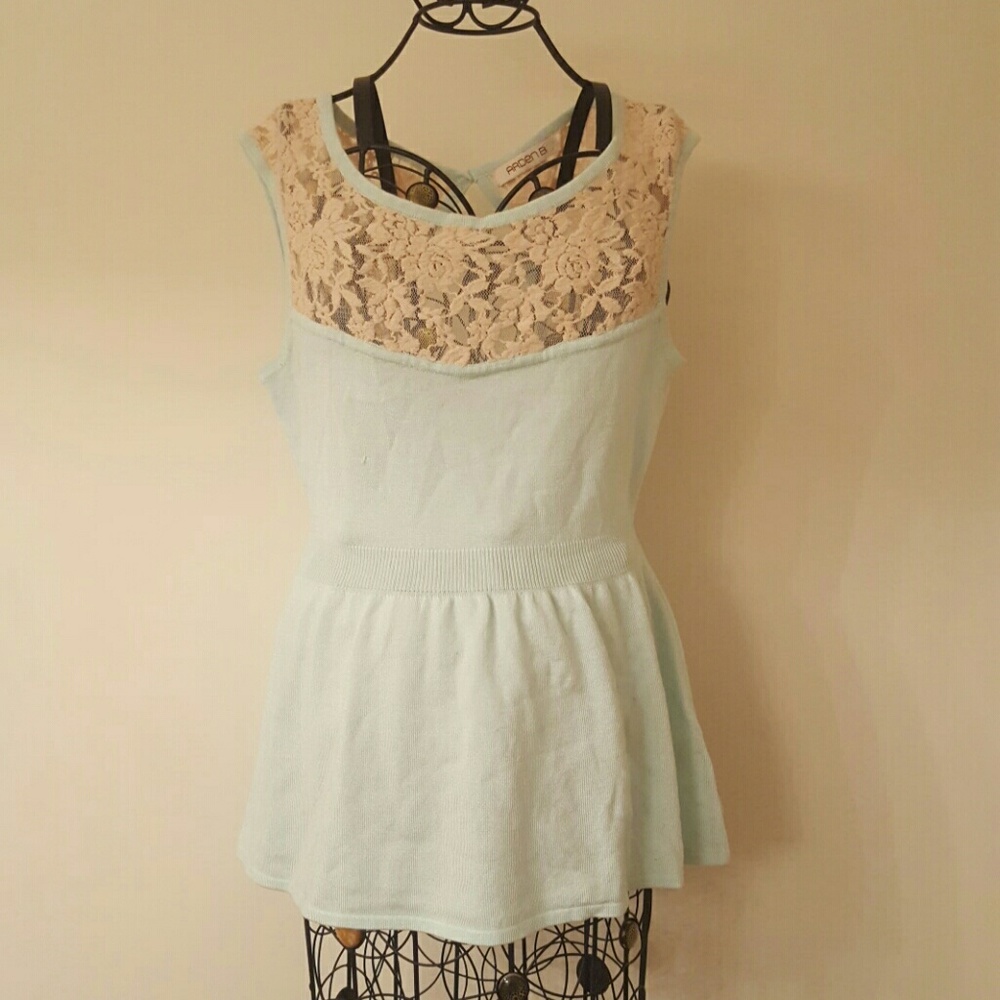 Mint Lace Blouse