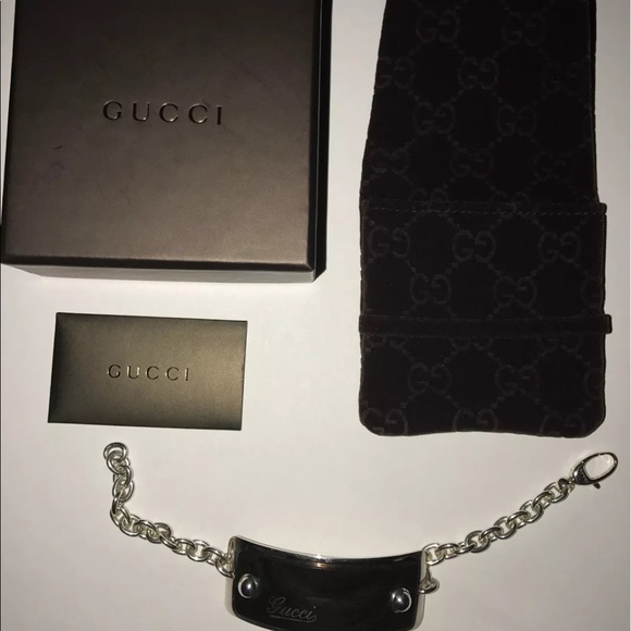 Gucci Jewelry - GUCCI Authentic 925 Silver/Ebony Bracelet (Unisex) Gucci Jewelry - GUCCI Authentic 925 Silver/Ebony Bracelet (Unisex)