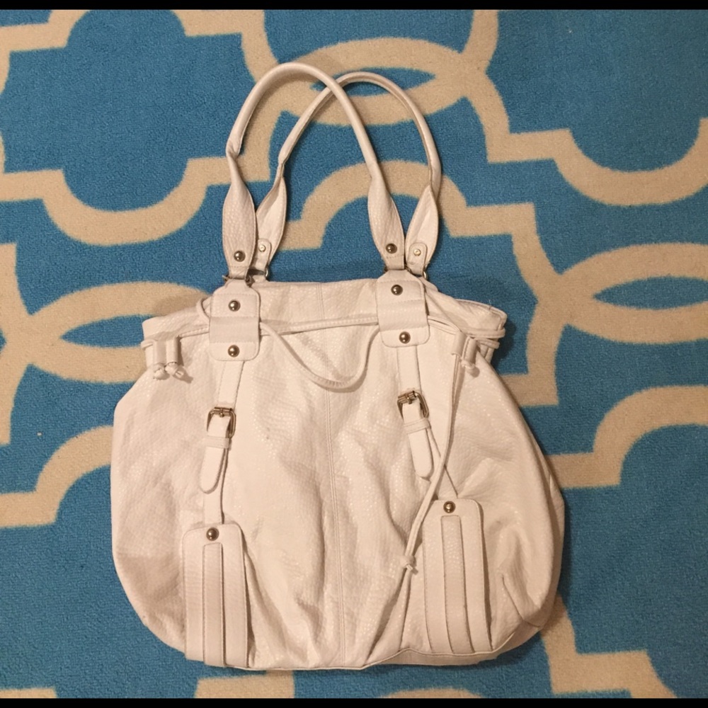 Large white purse