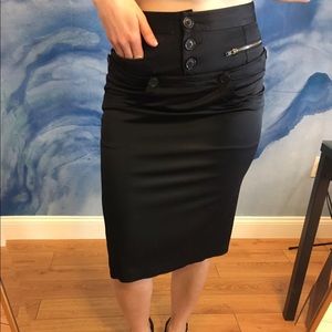 L.A.M.B Highwaisted Silk Pencil Skirt Sz 6