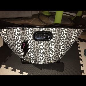 SOLD. Betseyville Studded Snow Leopard Tote