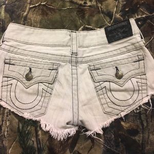 True Religion Brand Joey Cutoff Shorts