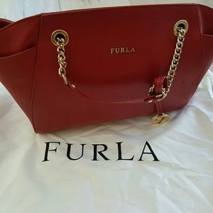 Furla Julia Saffiano Chainlink tote