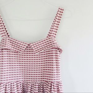 Free People Beach Gingham Peter Pan Collar Dress