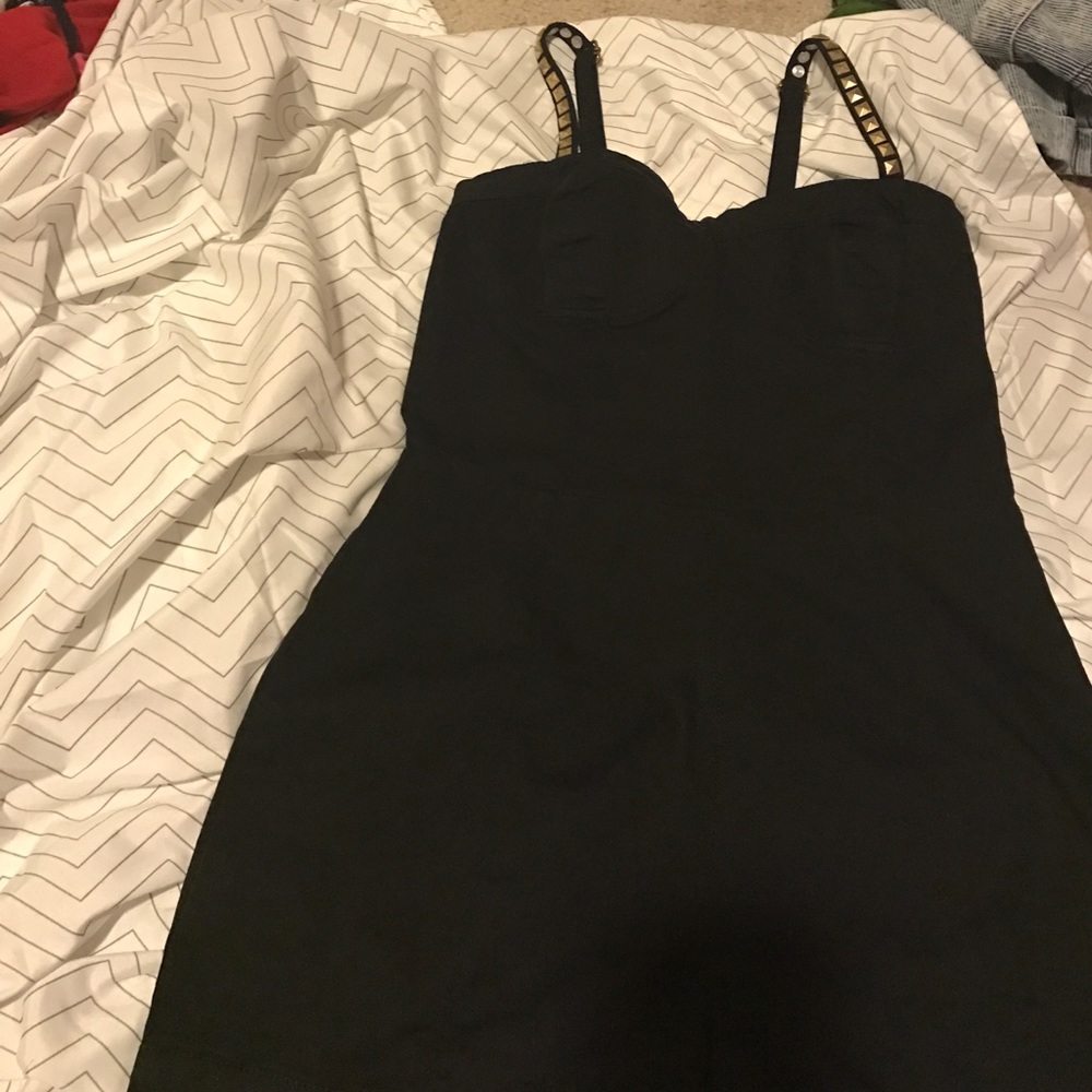 Black studded romper