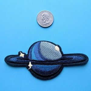 Planet universe Jupiter Saturn iron on patch