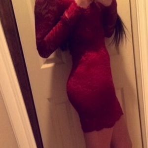 Red Longsleeve dress
