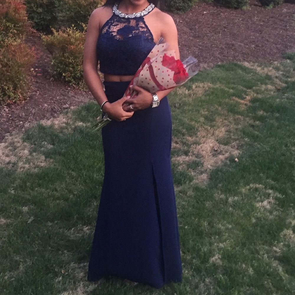 Blue prom or formal dress