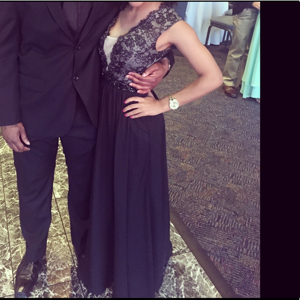Black prom or formal dress