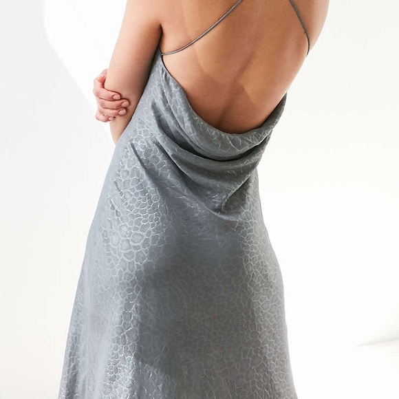 NWT UO Croc Bias Slip Midi Dress - Picture 3 of 5