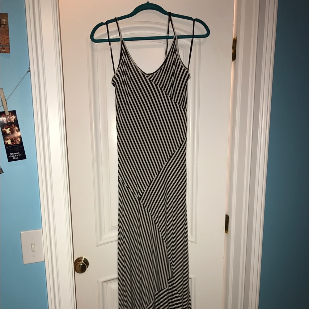 White and Black Maxi Dress