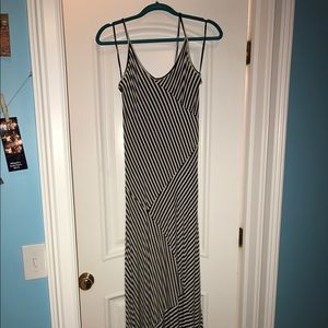 White and Black Maxi Dress