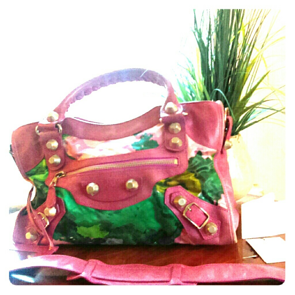Balenciaga Floral giant city bag.