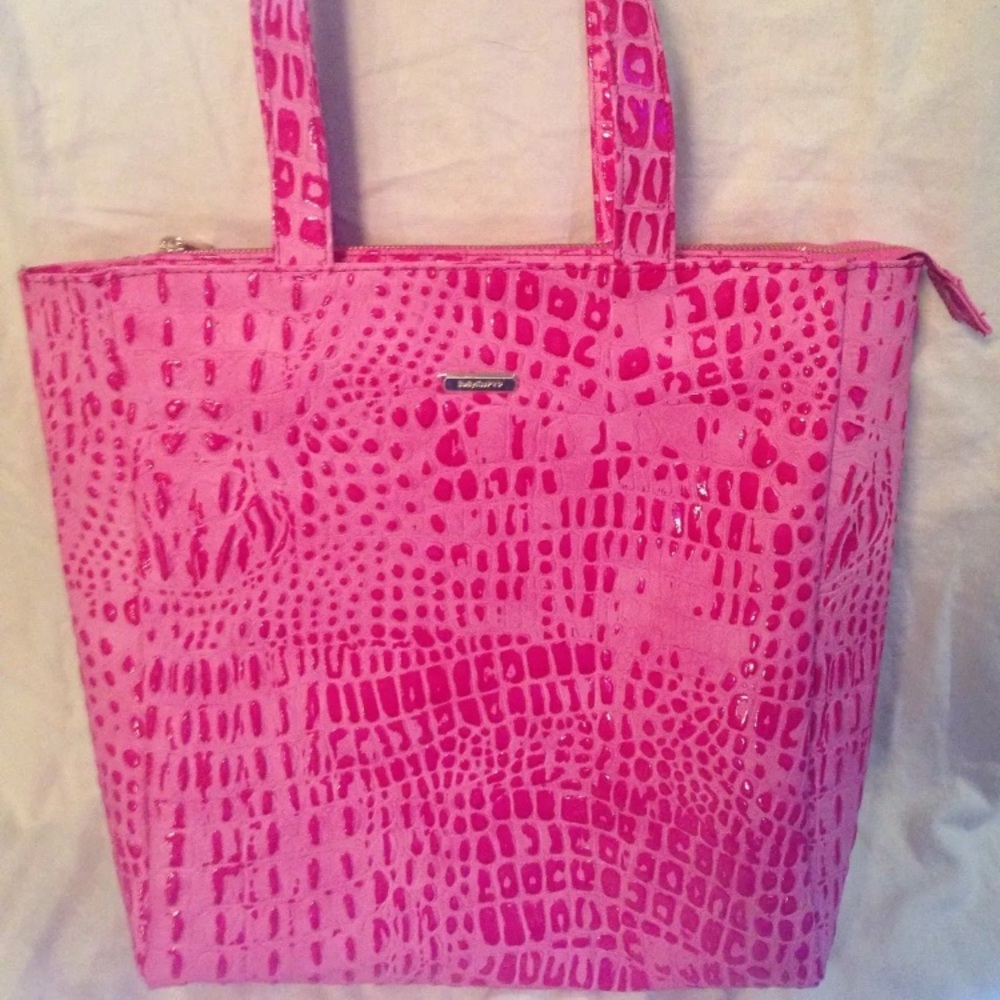 Babyliss Pro Faux Snake Skin Tote Bag. Pink.
