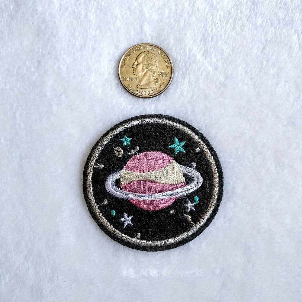 Planet Universe alien iron on patch