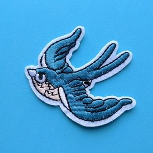 Sparrow bird iron on patch