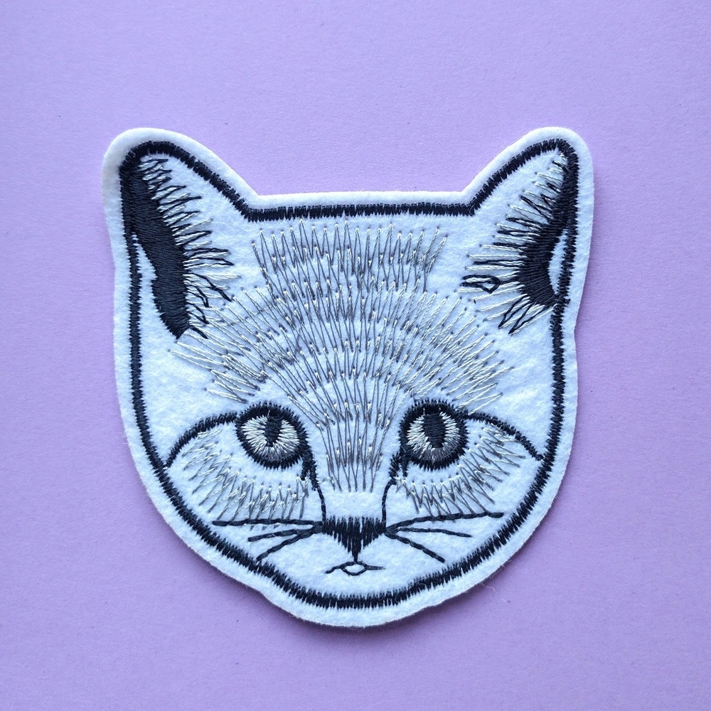 Cat kitty iron on patch