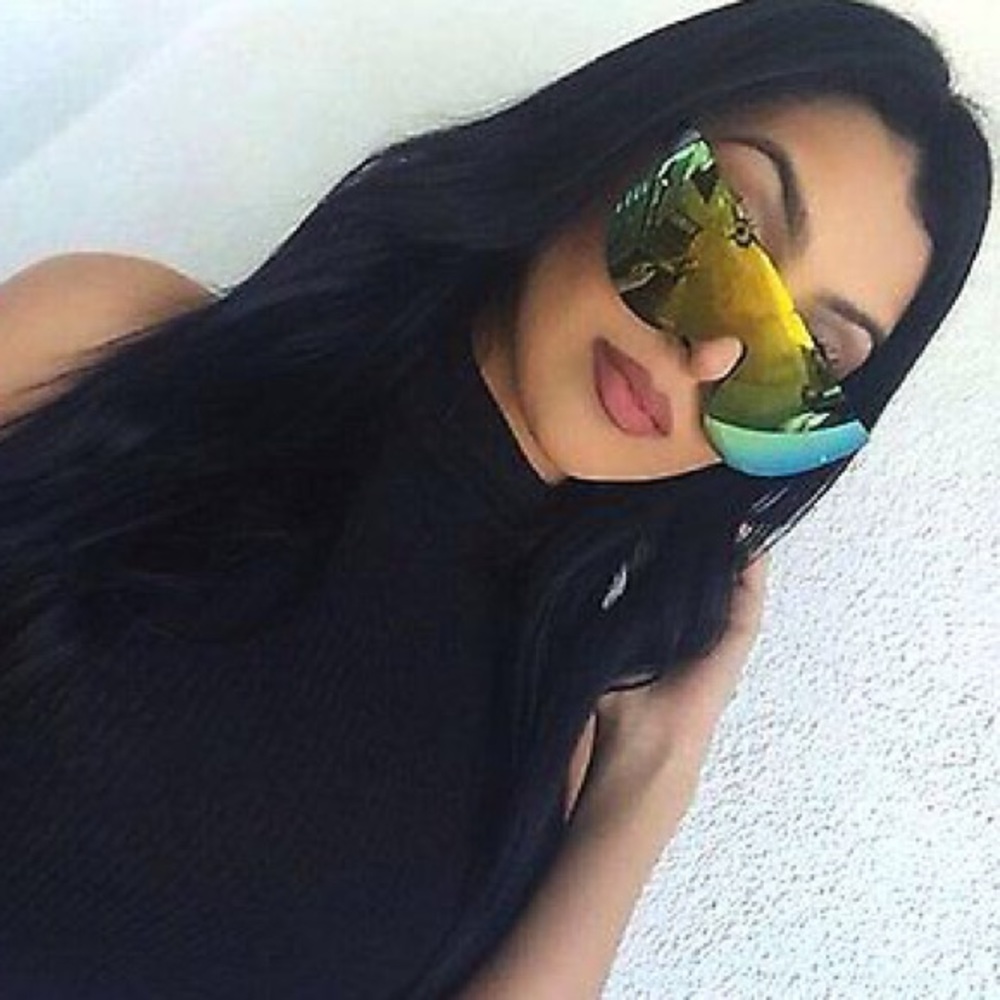 👑"Glamour Babe"FlatTop Aviators Mirror Sunglasses