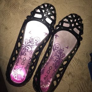 aldo new black jelly slipper