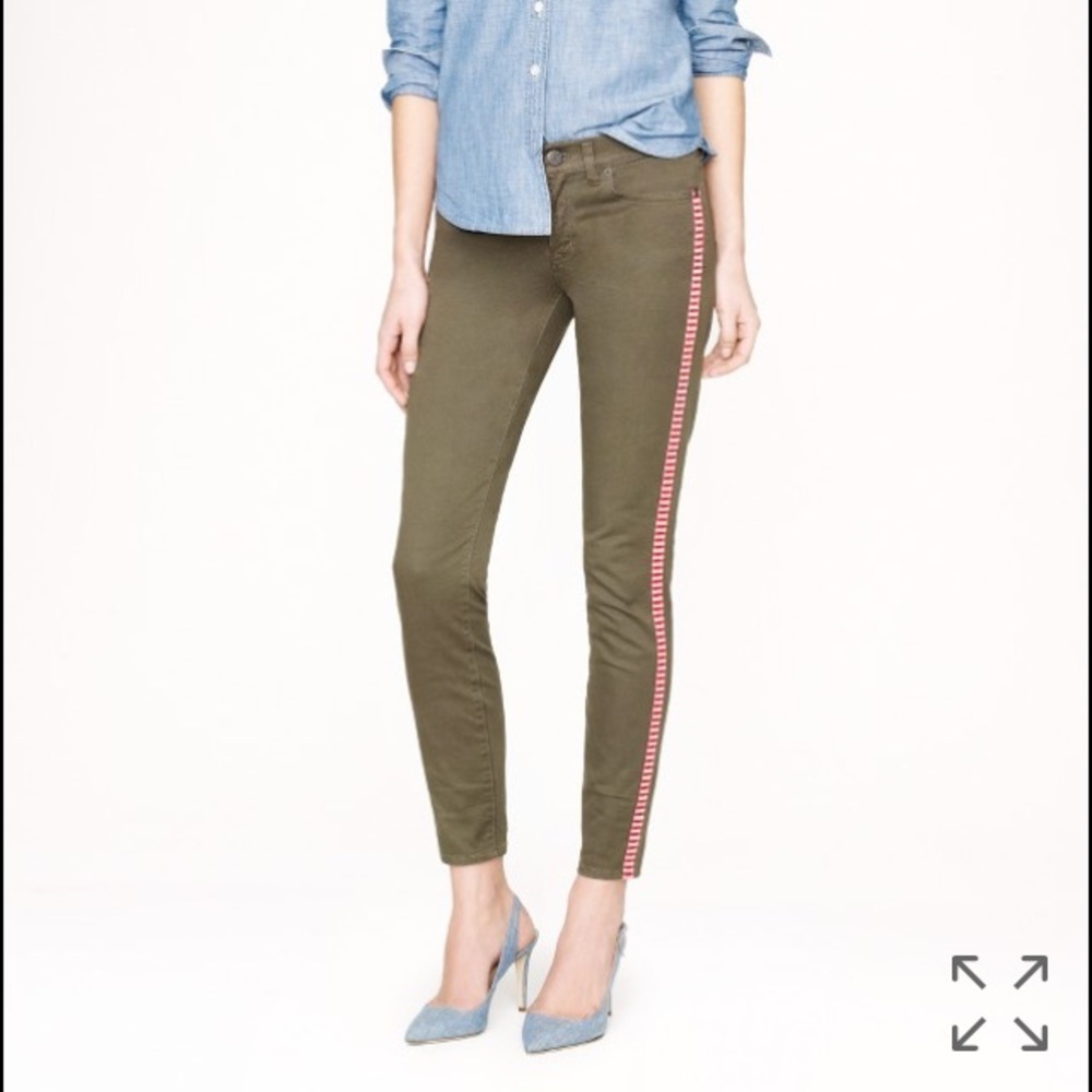 J. Crew Toothpick Jean in Tux Stripe