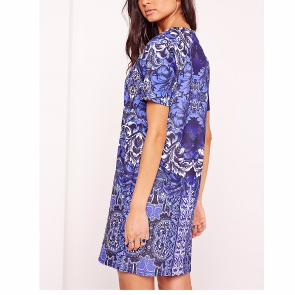 Misguided indigo Porcelain Shift dress - Picture 3 of 5