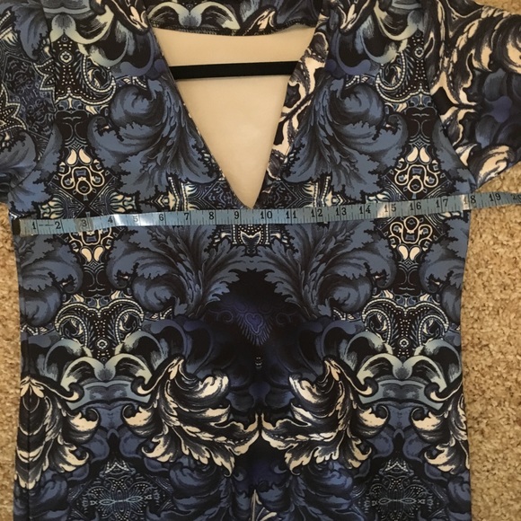 Misguided indigo Porcelain Shift dress - Picture 5 of 5