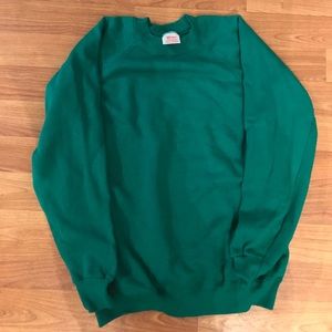 Hanes green crew sweatshirt