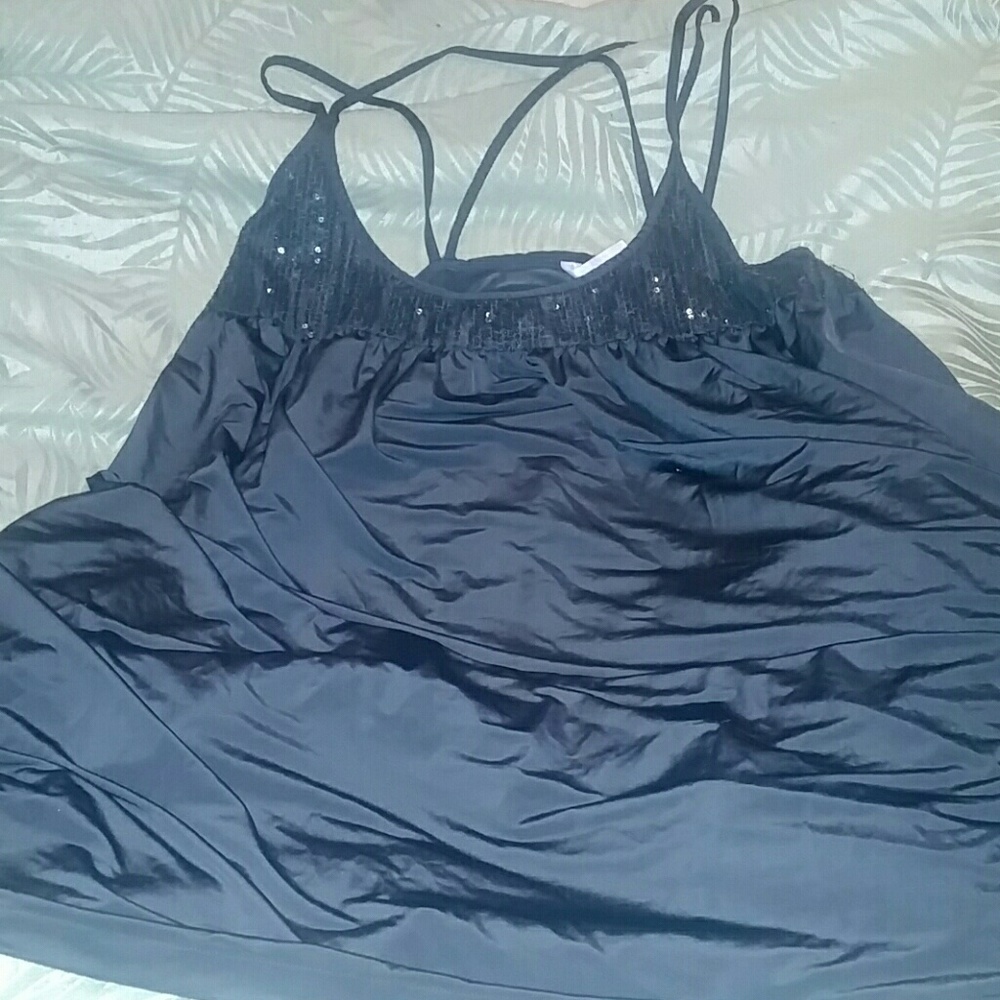 Black tank top