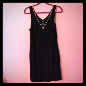 Black Nightgown with White Trim and Bow on Top