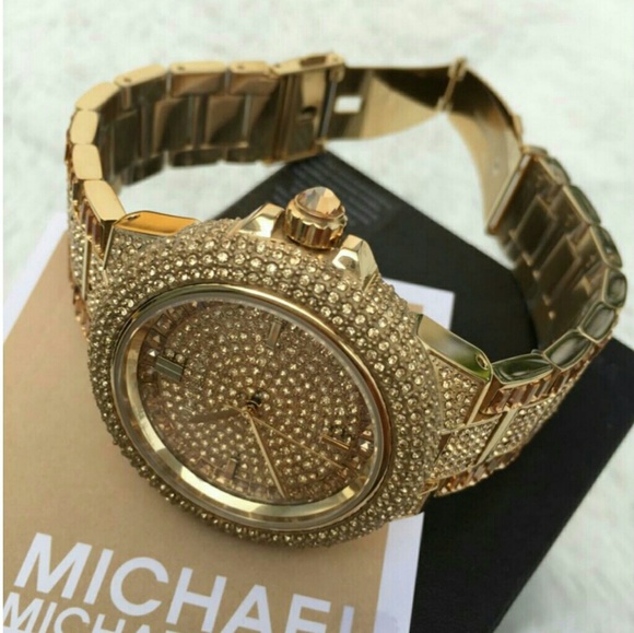 (HOT PICK)NWT Michael Kors Glitz pave cystal watch - Picture 2 of 5