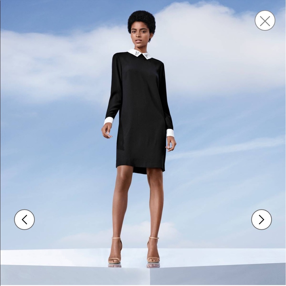 🎉VICTORIA BECKHAM -- BLACK COLLARD DRESS🎉