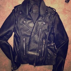 Blank NYC black leather jacket size small women's