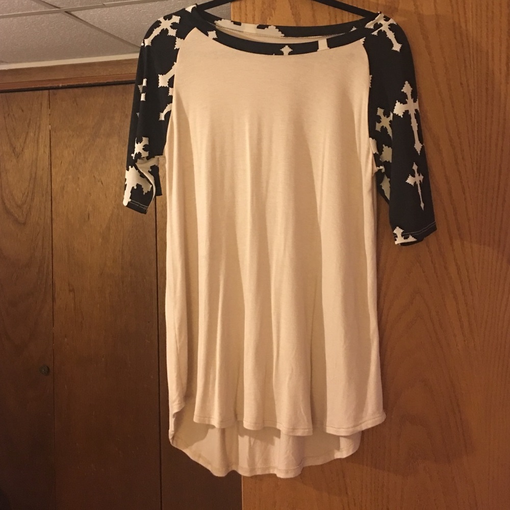 NWOT S.V. Shirt w/ cross embellishments on sleeve