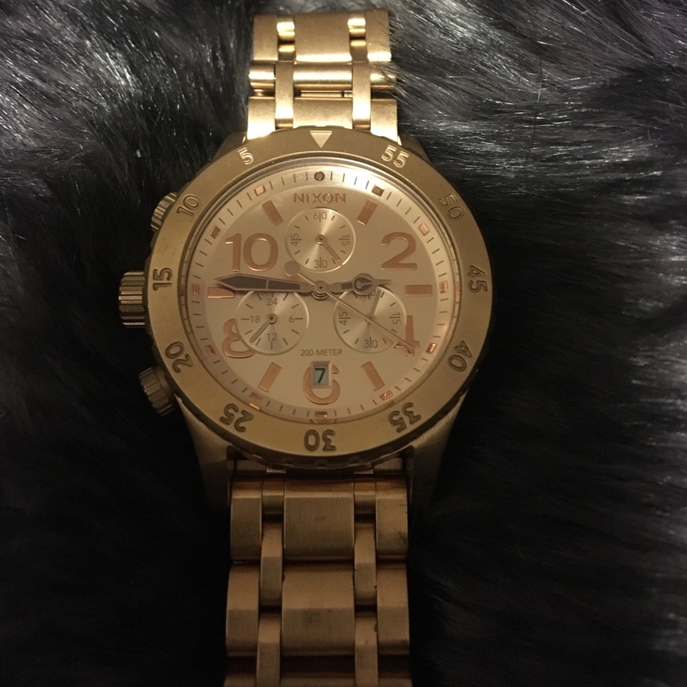Nixon Rose Gold 38-20 Chrono Watch
