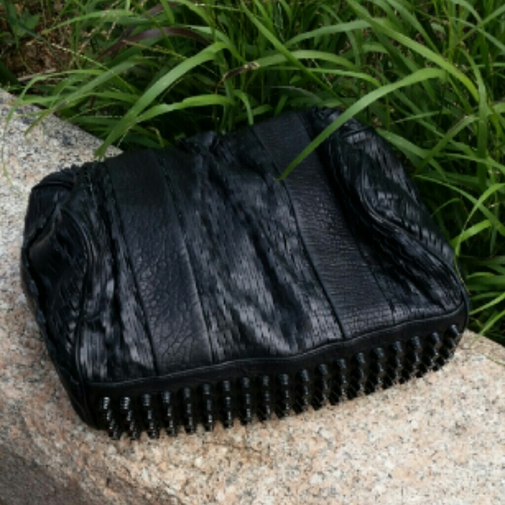 Alexander Wang Rocco Leather LazerCutMesh Barneys - Picture 2 of 5
