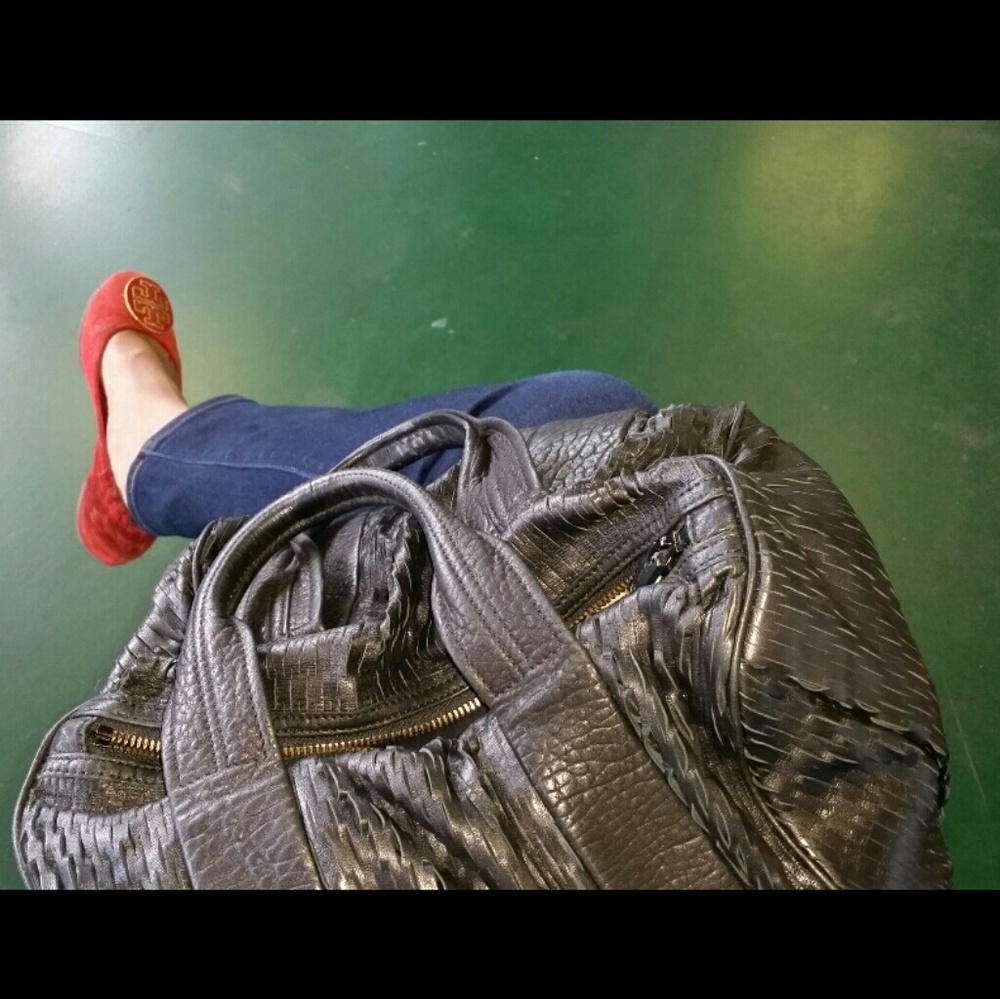 Alexander Wang Rocco Leather LazerCutMesh Barneys - Picture 4 of 5