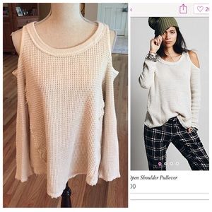 Free people open shoulder sweater