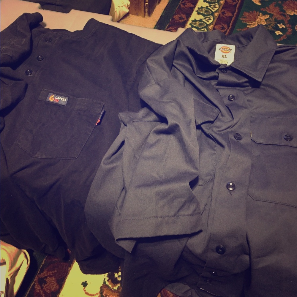 Two men's work shirts