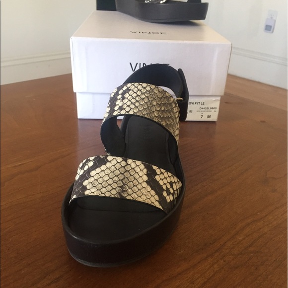 NIB VINCE Python Marett Sandals Sz 7 - Picture 5 of 6