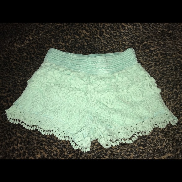 Lace Shorts in Teal- size 3-5 Small. Never worn! - Picture 1 of 4
