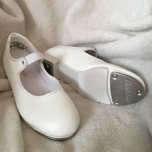 Girls White Tap Shoes Size 11 1/2