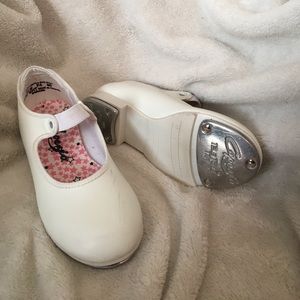 Girls White Tap Shoes Size 10