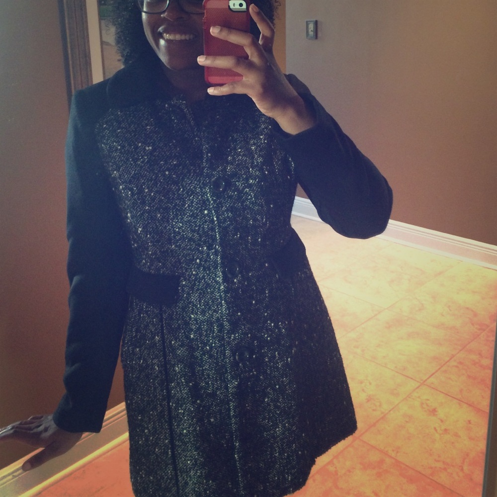 The limited black and white wool coat