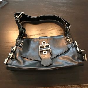 Dolce and gabana black leather satchel bag.