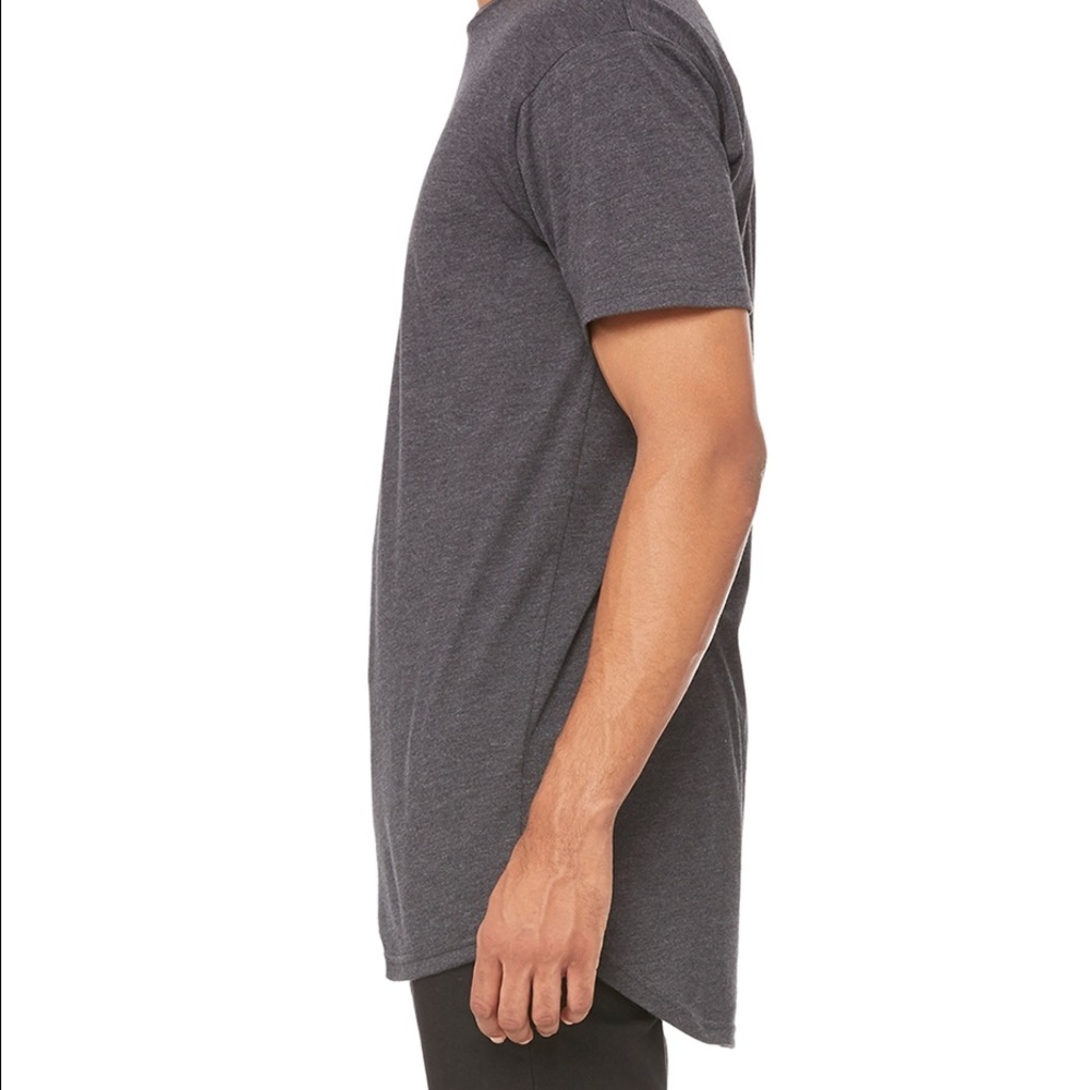- ̗̀ SALE  ̖́-  Heather grey extra Longline crew - Picture 2 of 5