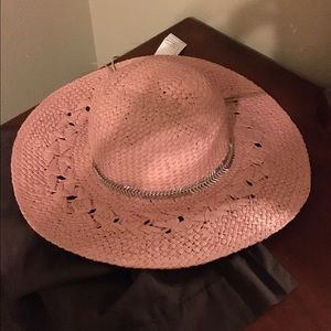 BCBG Pink straw hat